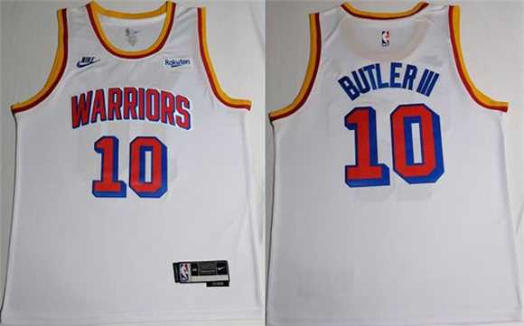 Mens Golden State Warriors #10 Jimmy Bulter III White 2025 Classic Edition Swingman Stitched Jersey->->NBA Jersey